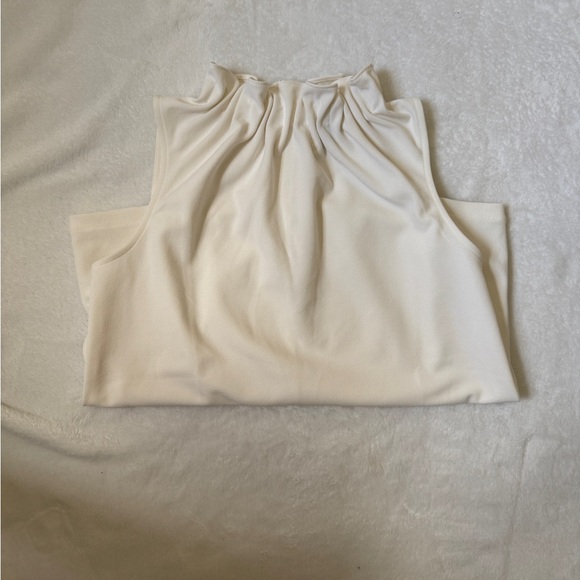Ann Taylor Cream Ruffled Tank Top - Picture 3 of 3